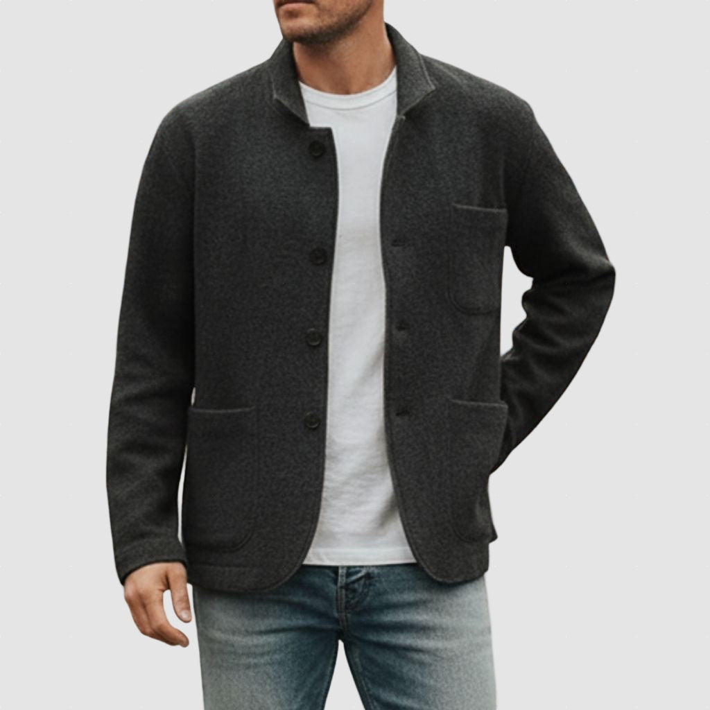Men’s Wool Jacket Winter Smart Casual Outerwear