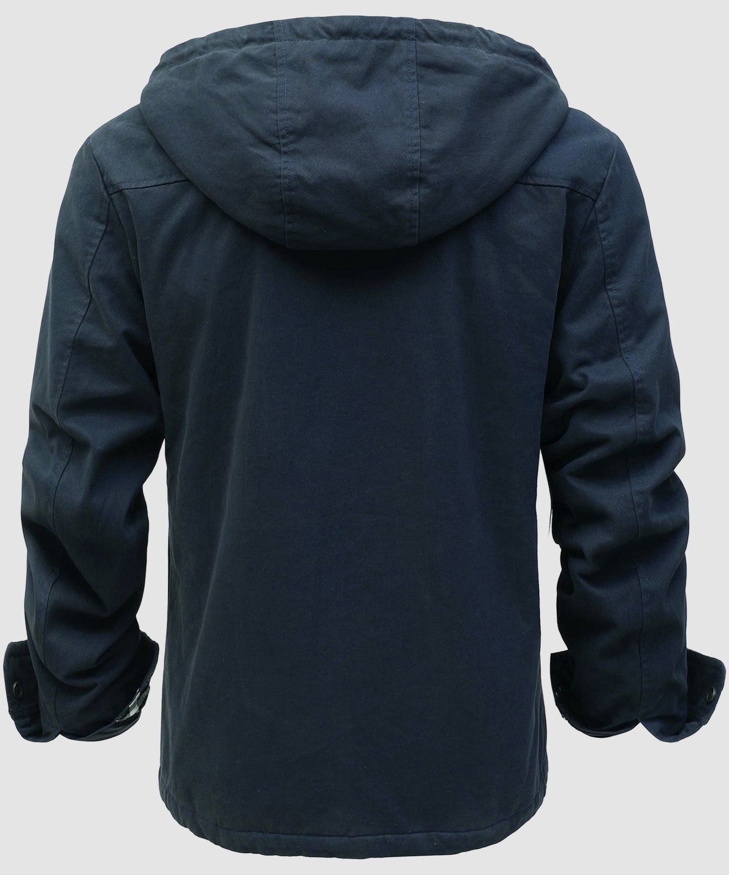Men’s Fleece Lined Hooded Jacket Warm Cotton Winter Coat
