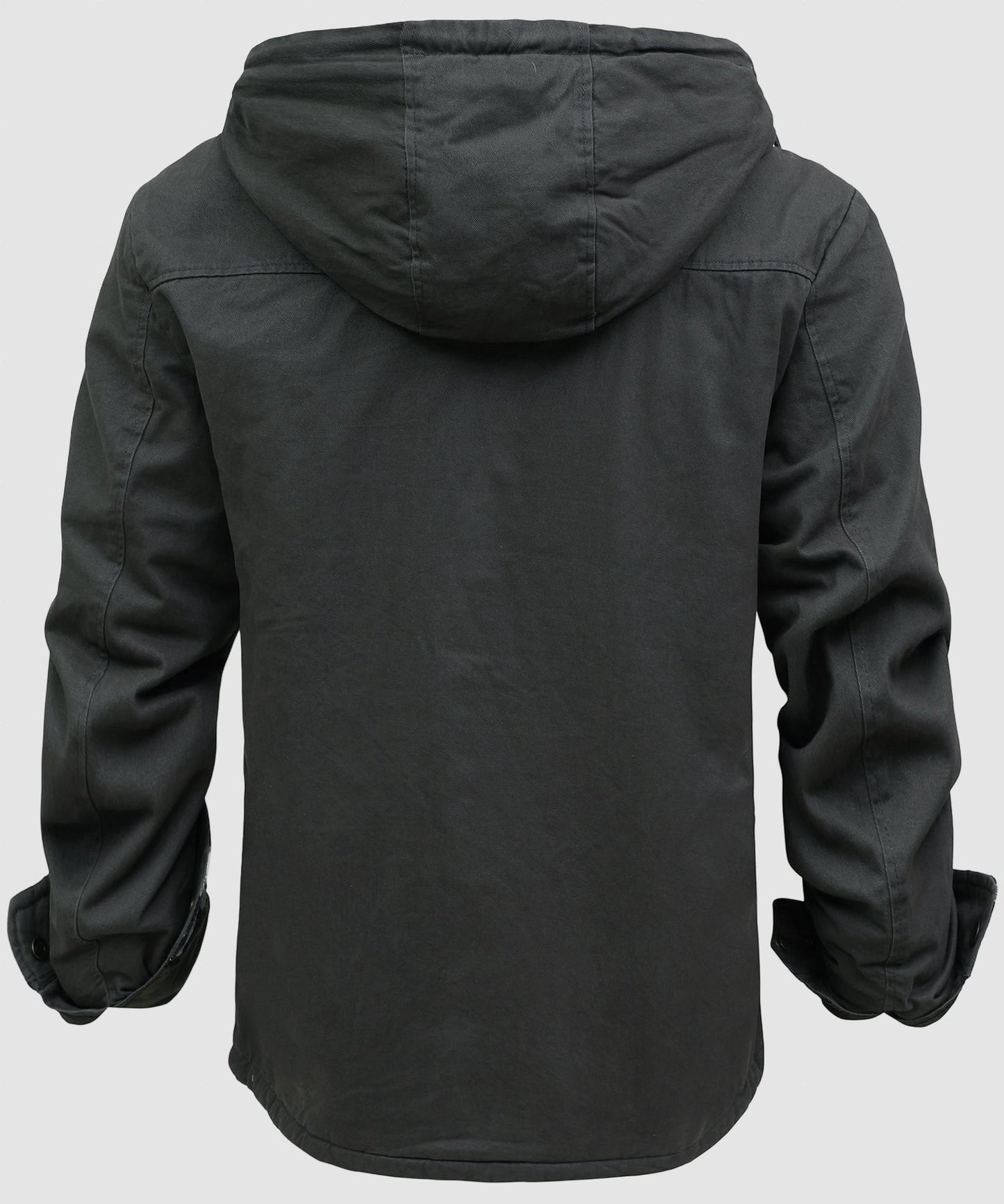 Men’s Fleece Lined Hooded Jacket Warm Cotton Winter Coat