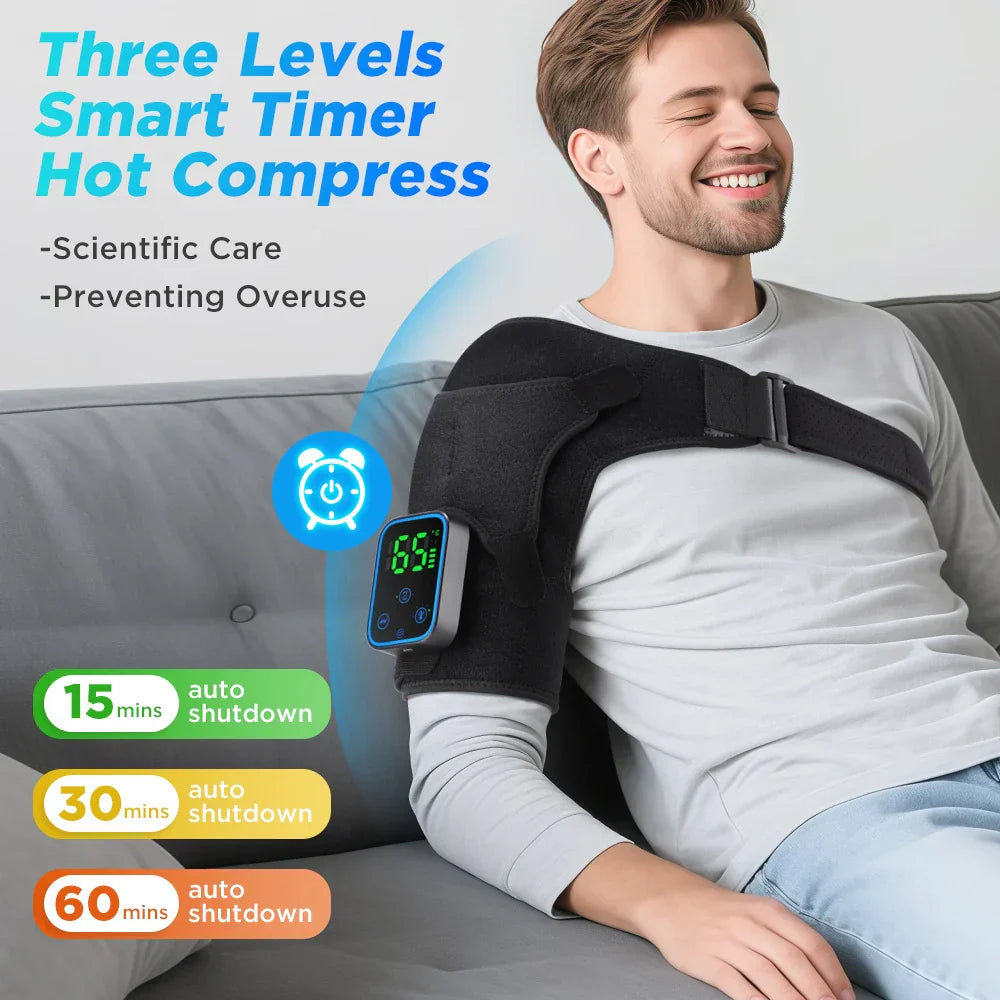 3-in-1 Electric Shoulder, Elbow & Knee Massager with Heating & App Control – ReliefPro