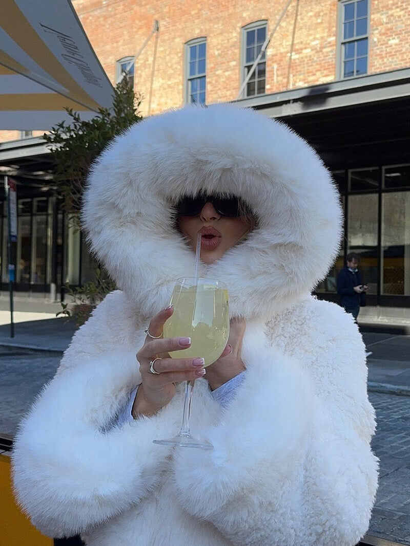 Women’s Winter Faux Fur Jacket | Warm Fluffy Jacket for Winter