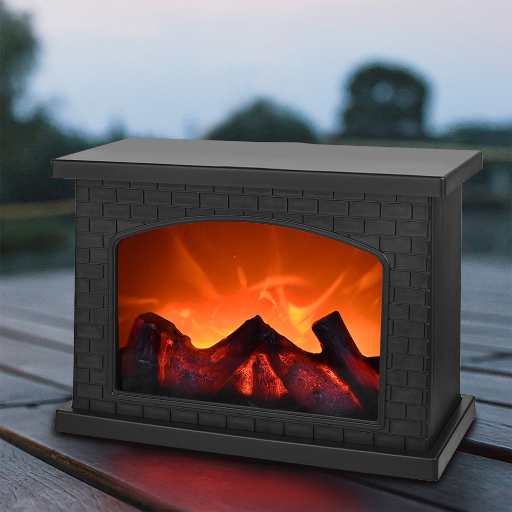 Cozy rectangular fireplace lantern stove lamp - Realistic simulation flame lights