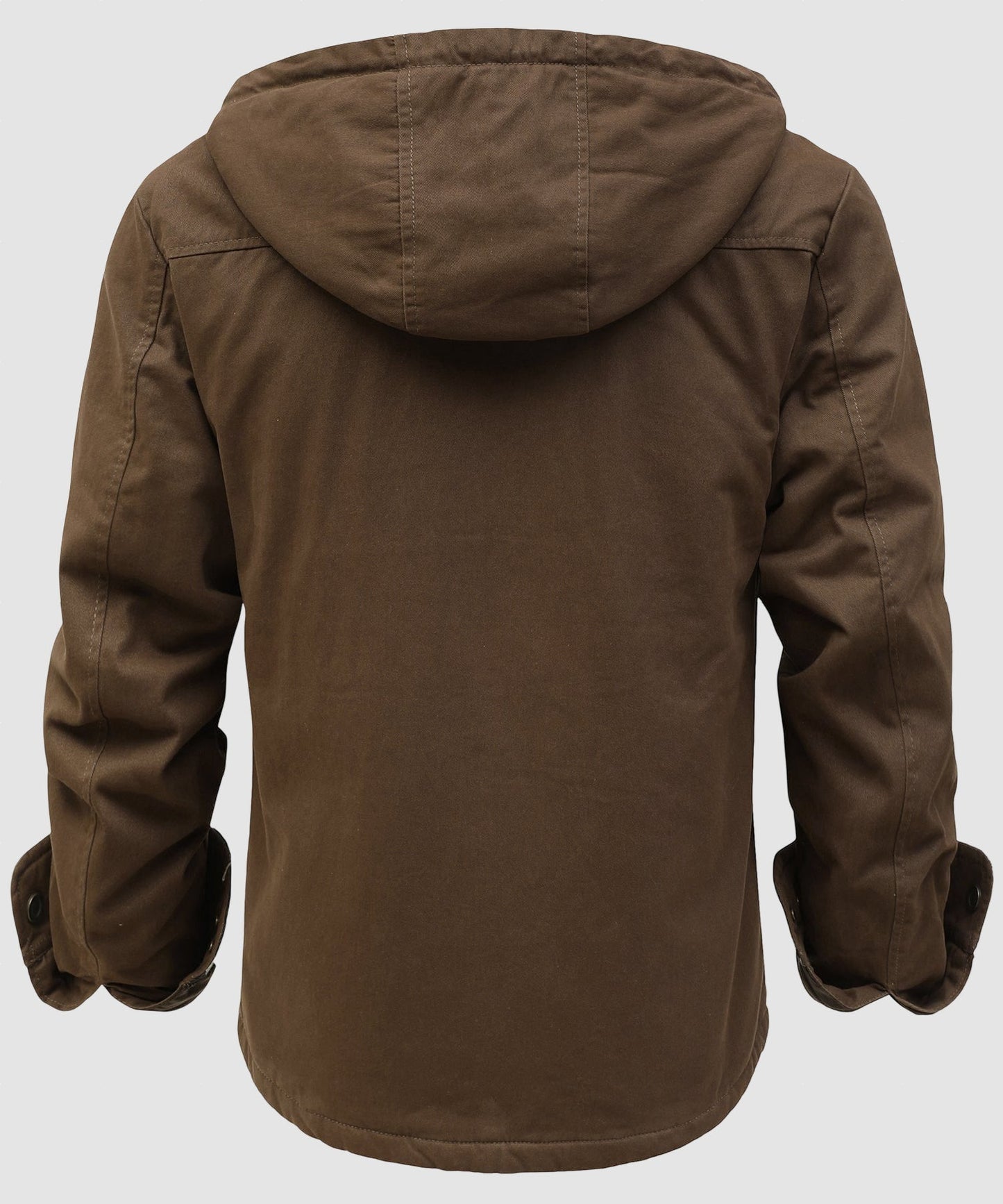 Men’s Fleece Lined Hooded Jacket Warm Cotton Winter Coat