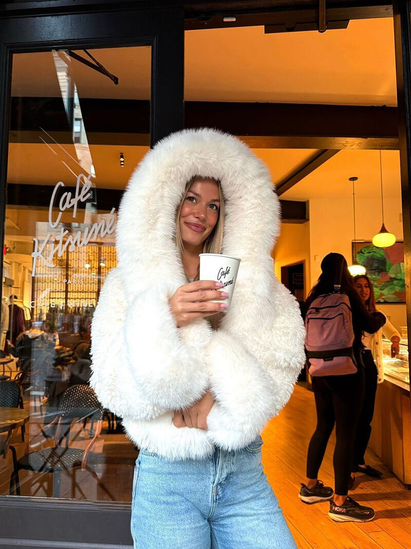 Women’s Winter Faux Fur Jacket | Warm Fluffy Jacket for Winter
