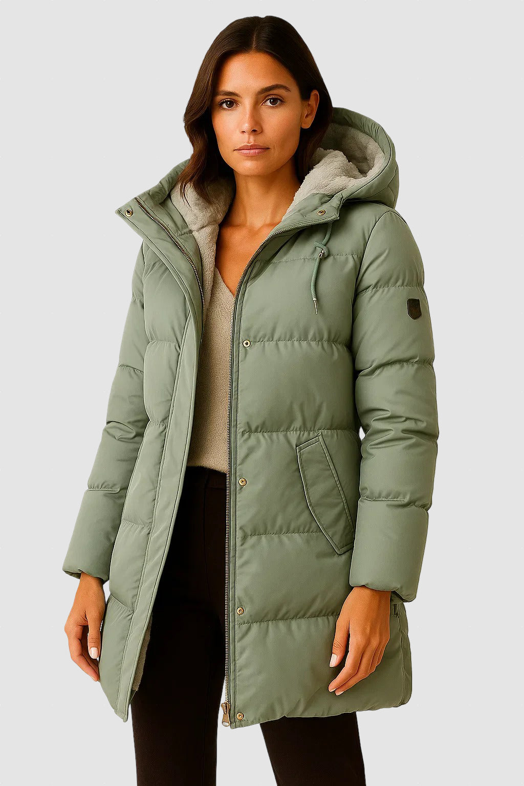 Women’s Winter Puffer Coat | Warm Fleece-Lined Coat for Winter