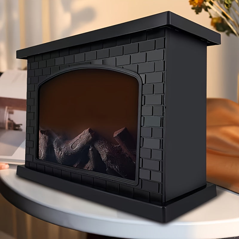 Cozy rectangular fireplace lantern stove lamp - Realistic simulation flame lights